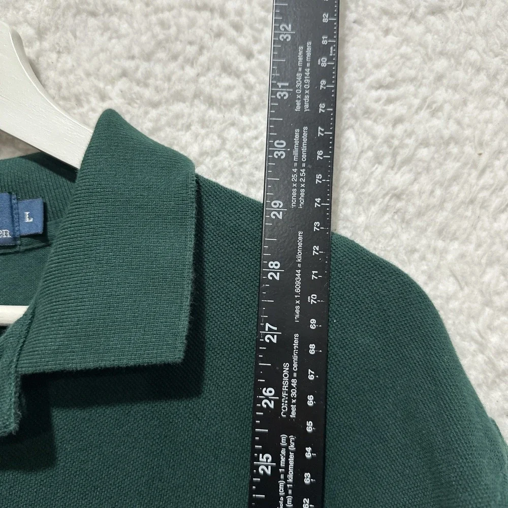 Vintage Ralph Lauren Polo Shirt‎ Men's Size Large Green Short Sleeve Cotton Pony